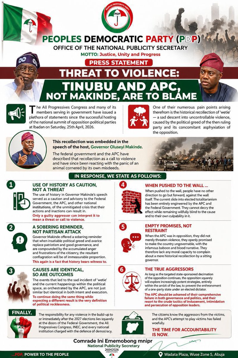 Official PDP Nigeria tweet media