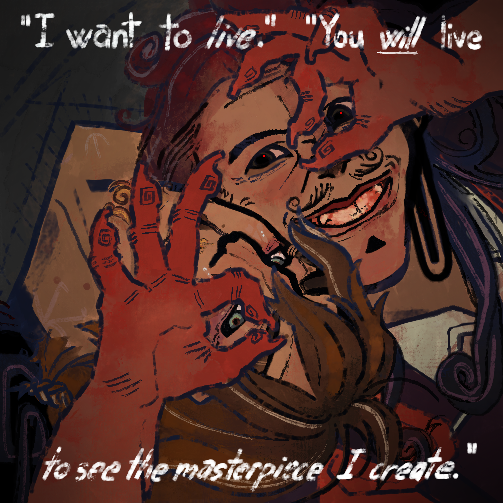 markcquavious's tweet photo. “Please, god. If you’re real, I want to live.”

“Trust in me that you will.”

#themarkarts #malevolentlymark probably #markayne https://t.co/91x3G9lXGM