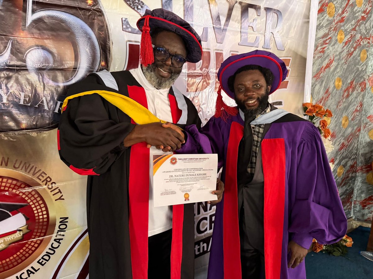 NKieghe's tweet photo. I feel honored to have received the award of Dr. h.c in Humanitarian Services by the Tam-Light Christian University, Nigeria. To whom much is given much is expected. I will keep doing my best to see the lives of young people transformed across Nigeria.

#NDK #RUN #RescuedToRescueOthers #yrido