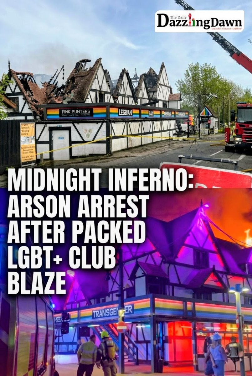 MunzerChowdhury's tweet image. A 51yo man is in custody following a major fire at the packed LGBT+ nightclub Pink Punters. Witnesses describe a "surreal" evacuation as flames took hold in minutes. 
#DailyDazzlingDawn #MiltonKeynes #BreakingNews #PinkPunters #UKNews