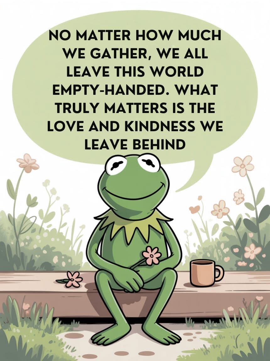 RussHogarth's tweet image. No matter how much we gather, we all leave this world empty-handed. What truly matters is the love and kindness we leave behind ~Russ #ThinkBIGSundayWithMarsha #Love #Kindness
