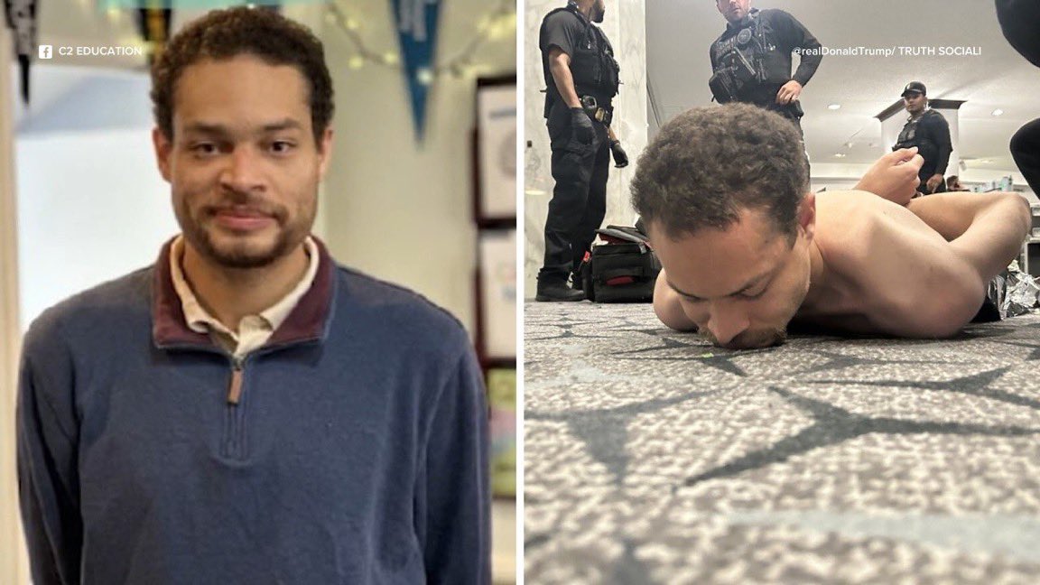 Pedro_Frazao_'s tweet photo. O atirador Cole Allen:
Professor da Califórnia…
Doou para a Kamala Harris!
Membro dos Wide Awakes!
Participou de um protesto No Kings!!
Posts esquerda radical.
Escreveu um manifesto anti-Trump!! 

Mas os jornalistas e comentadores ainda dizem: "Motivos desconhecidos ao momento"!? #Jornalixo #MediaPodre