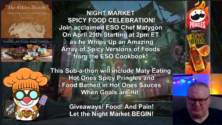 MatygonIsHere's tweet photo. COMING UP THIS WEEK!
Save the date and join me in some devilishly good cooking this Wednesday! I'm be cooking from the ESO Cookbook - Bubble &amp; Squeak, Fungi Omelet, and Toad Muffins! @TESOnline https://t.co/1qoCVGb0VV https://t.co/WGa5wdcCL5