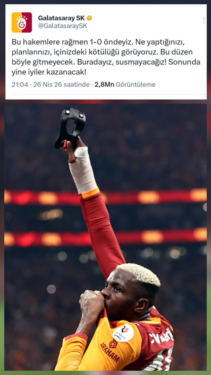 ismailkelem's tweet photo. Sonunda iyiler mutlaka kazanır... 
Herkese, tüm haksızlıklara, tüm hak yemelere rağmen...
#Galatasaray @GalatasaraySK #Cimbom https://t.co/cQzB9QsAH8