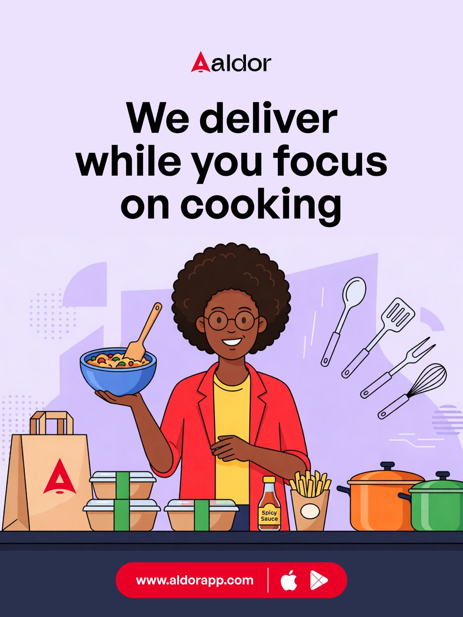 aldorhq's tweet image. From your favorite meals to everyday essentials, Aldor is how it gets to you.

#aldor #aldorapp #delivery