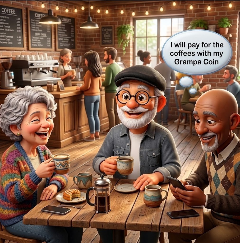 Grampa_Coin's tweet image. Imagine a world where you’re settling up with friends using @flipcash and Grampa Coin. That’s the dream we’re building on FlipCash.  Peer-to-peer is how we grow! ☕️☕ ☕ #GrampaCoin #CommunityFirst