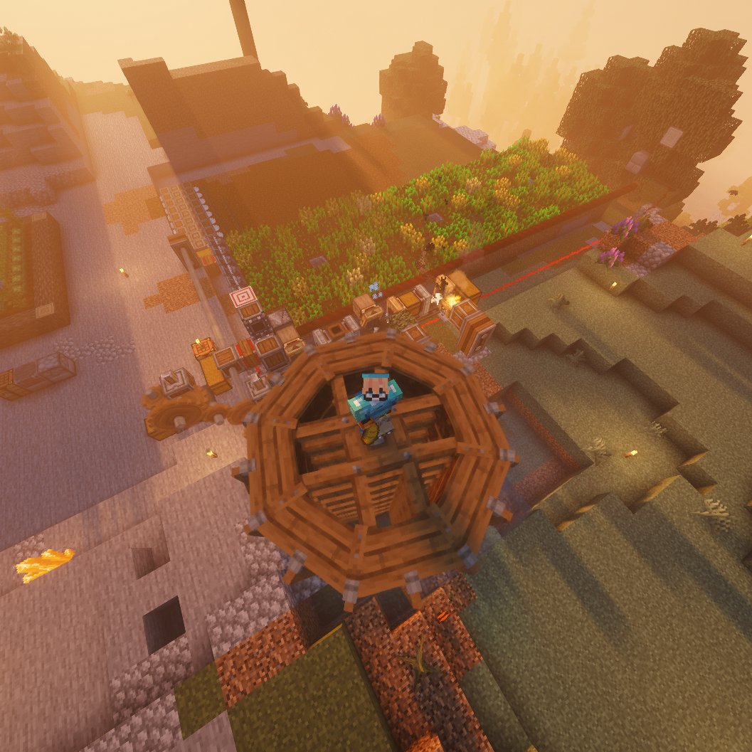 Lucio_Perez00's tweet image. y con ustedes, me llego al pincho que me bloquearan bloques, ahora tengo maquinas que me dan pan automatico y madera del #create del #Minecraft #MedievalFantasySMP