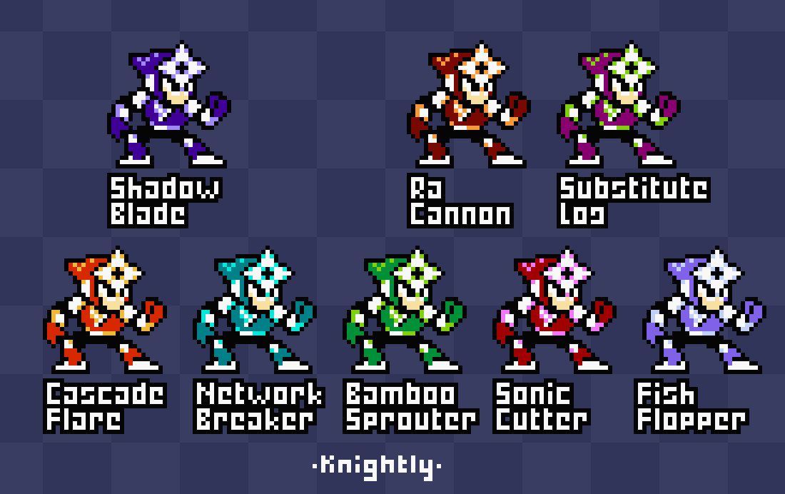 KnightlyPhantom's tweet photo. Weapon color/name tests with Shadow Man!! https://t.co/GZNoS9R1uH