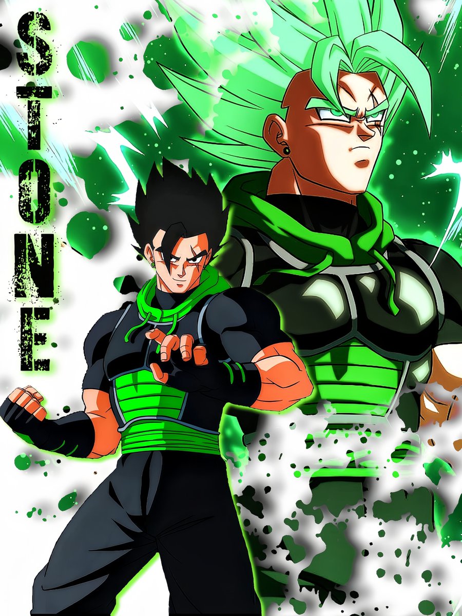 Ultimate__Stone's tweet photo. An epic wallpaper made by @EthernalFlames of my Stone OC along with his strongest form, Ultimate Saiyan Jade! 💯 https://t.co/kRE6GptSmL