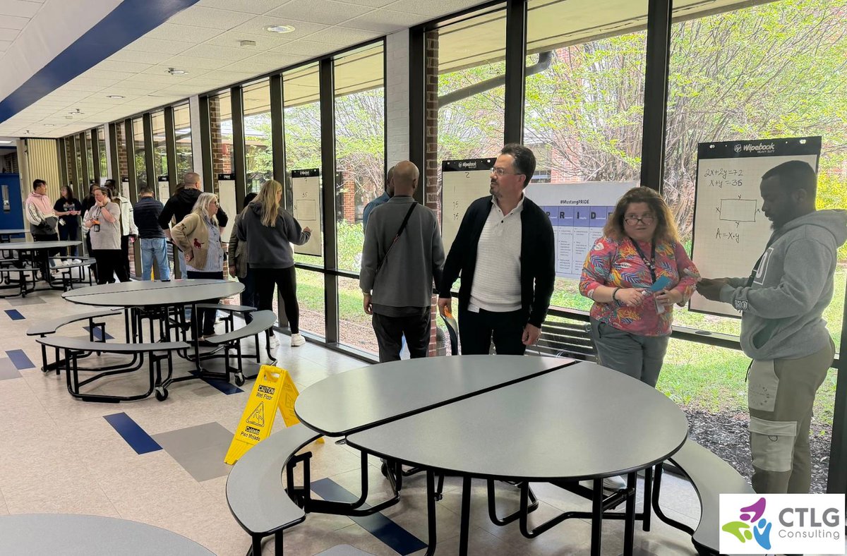 CTLGConsulting's tweet photo. Grateful for my time w/ Manassas City teachers who explored routines that get students talking, thinking, and reasoning through problems. The best part was hearing how they will apply these moves immediately in their SOL test review to boost engagement. #ChangeTheStory @wipebook https://t.co/Vq01BOtnz4