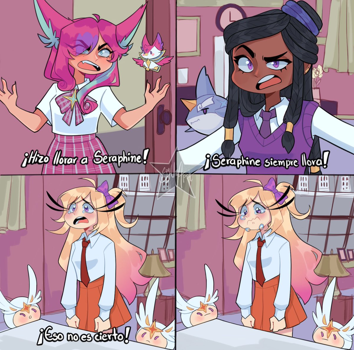 SoyUnApioh's tweet image. Mis chicas 🫵💕
Me encanta hacer referencias 🙂‍↕️✨

#Seraphine #Xayah #Senna #LeagueOfLegends #fanartㅤㅤㅤㅤ