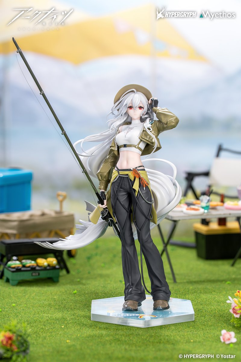 myethos_co's tweet photo. 🎣Product Reveal🎣
“What do you think is lurking beyond the seagrass swaying in the water?”
From the hit game Arknights, a new addition to the Gift+ series is here:
Skadi: Wildlight Wander VER. 1/8 Scale Figure.
Skadi, ready to set off with her fishing gear, has been faithfully captured in figure form.
From her flowing pearlescent hair to the glossy jacket and orange clear sunglasses, every detail has been carefully sculpted✨

More updates coming soon.

#Arknights #Skadi