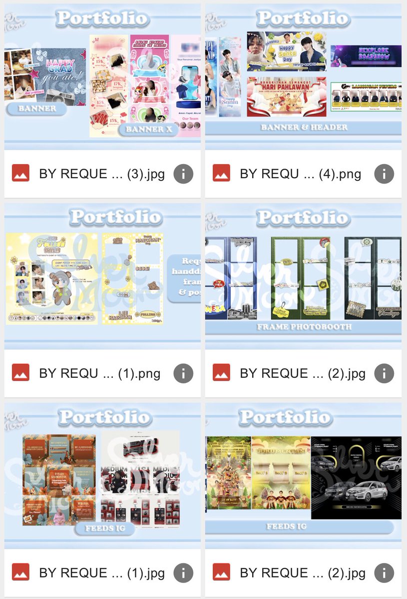 hello hello  ! ! !
silvermoon is calling…. ☎️💭

any design request? 

edit poster // feeds // story // banner x banner wisuda atau sidang sempro semhas dll

🏷️ start 25K only, you can free req anything ❣️❣️

order via WA or DM @ bynooms

#bealanja