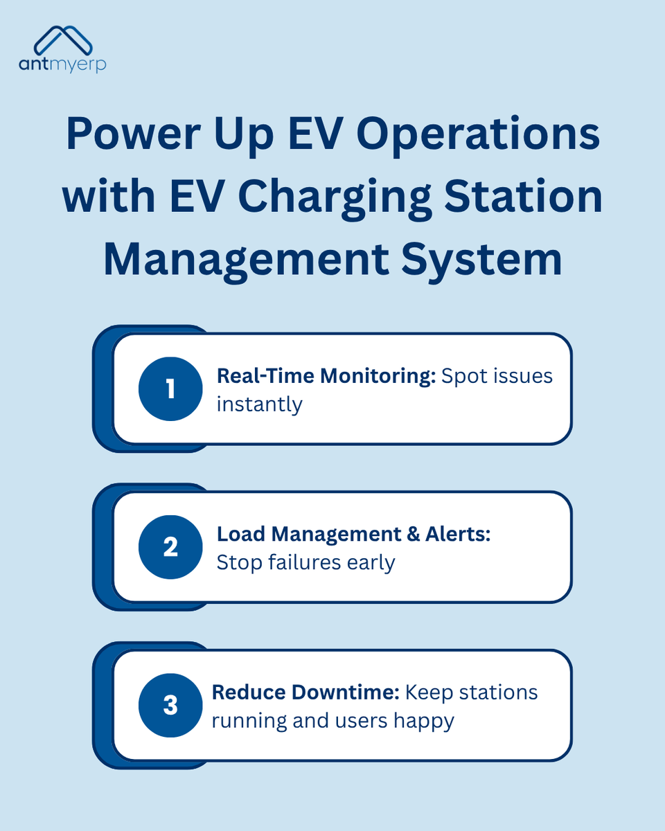 AntmyErp's tweet image. 1M EVs with no planning means chaos.Long queues. Slow charging. Frustration.
Smart EV businesses stay ready.
Read more - rfr.bz/tebbefa

#EVCharging #SmartMobility #Automation #AntMyERP