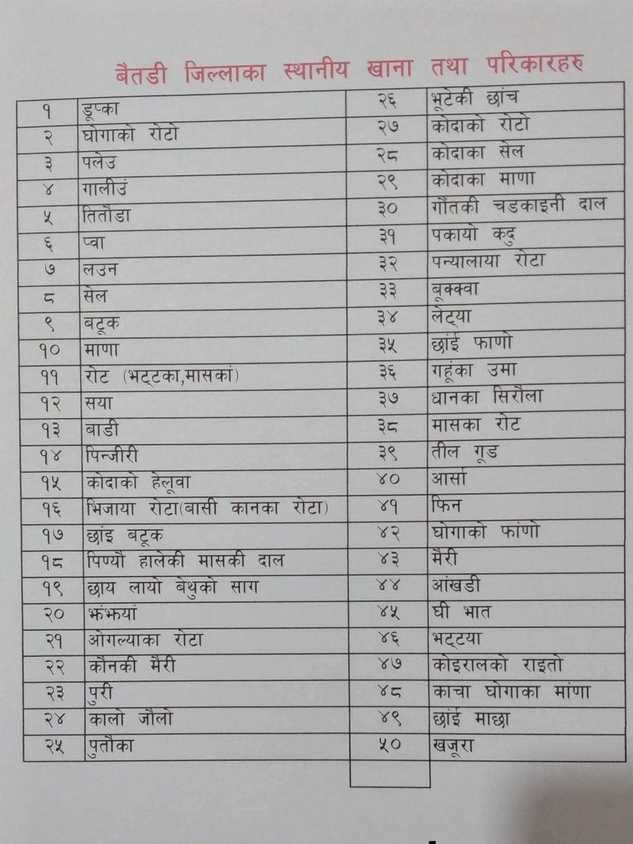 AeBiRen's tweet photo. बैतडी  जिल्ला का स्थानीय  खाना का परिकार हरु यस प्रकार छ्न । https://t.co/8tlRM37RUN
