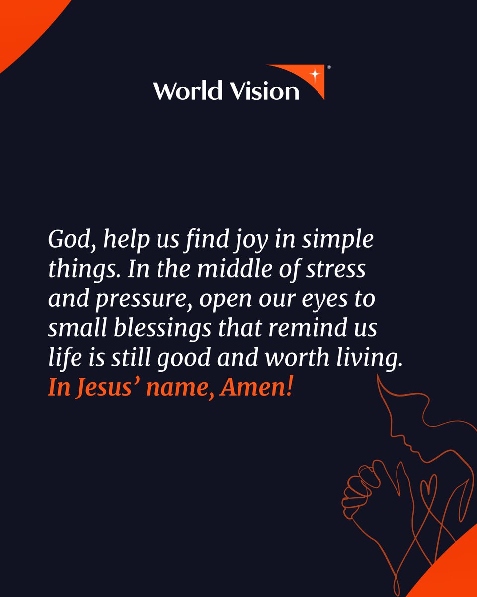 There is still something good to hold on to today. Pray with us! 🙏🧡