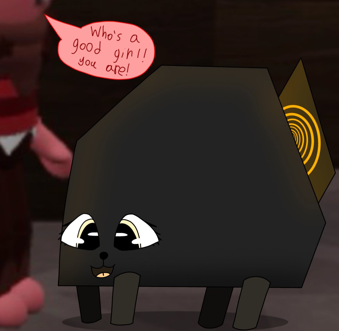 LeafwingTh92521's tweet image. S: Who’s a good girl! (OC!)
#dandysworlsprout
#Dandysworld
#artwork
#myart
#Originalcharacter
meet Thief!. She’s a metal (rock) lightning dog, given by Dandy to Sprout, she’s related to Coal and acts as Pebble’s playful cousin figure, she’s very energetic and lovable!