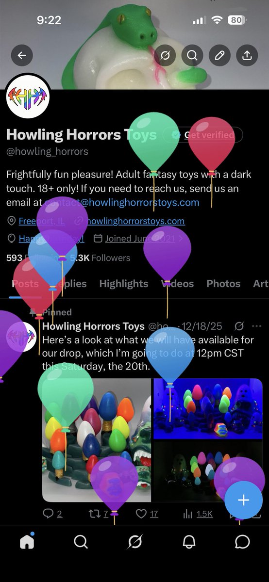 Howling Horrors Toys tweet media