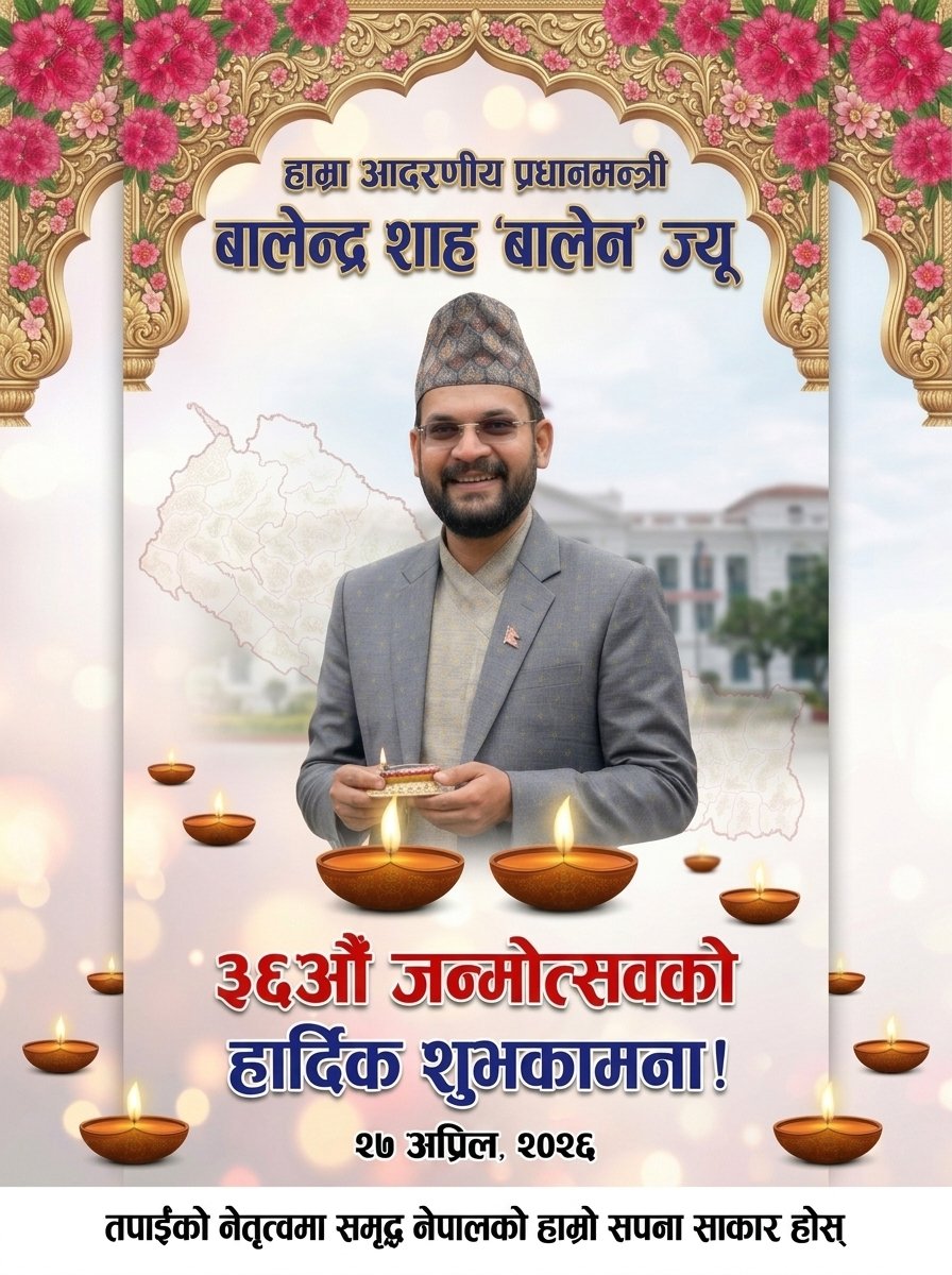 navanepal's tweet photo. "तपाईंको भिजनले देशको मुहार फेरियोस्, जन्मदिनको धेरै-धेरै शुभकामना!"
@ShahBalen https://t.co/TEEPc16vkI