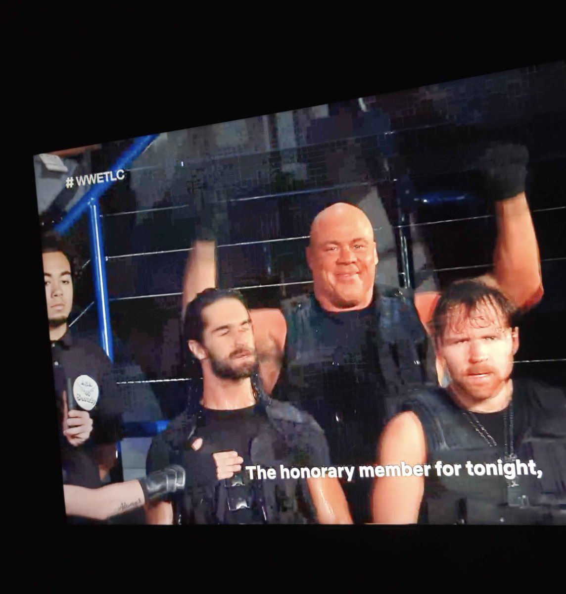 YouDamnRightPod's tweet image. #KurtAngle is here with #TheSHIELD at #WWETLC in #MinneapolisMinnesota for the #MainEvent
