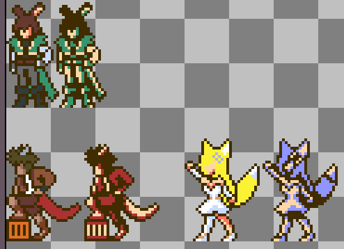 AdventurerAlm's tweet photo. The sprites I managed to get done tonight, in the #Castlevania 3 style.

Now I need to figure out who to make the Alucard and Dracula stand-ins, when I get back to this. 

Feat: Myself, @LockeFang, &amp; @Kitsune_Eve https://t.co/AiQ1AfHVyW