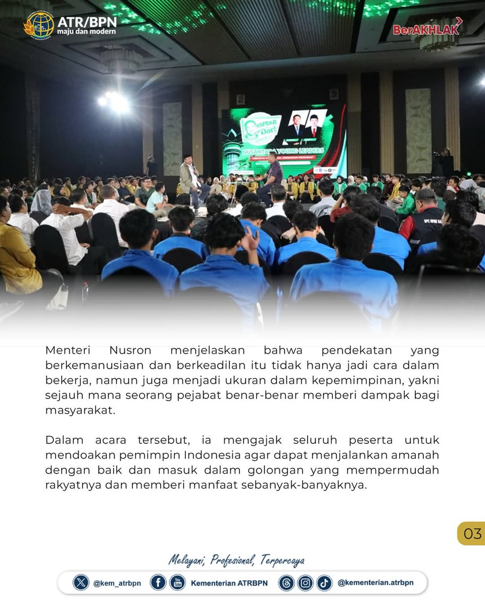 bpnnunukan's tweet image. #Repost @kementerian.atrbpn

Halo #SobATRBPN, setiap kebijakan publik harus berpijak pada nilai kemanusiaan dan memberikan manfaat nyata bagi masyarakat. Menteri Agraria dan Tata Ruang/Kepala BPN, Nusron Wahid,