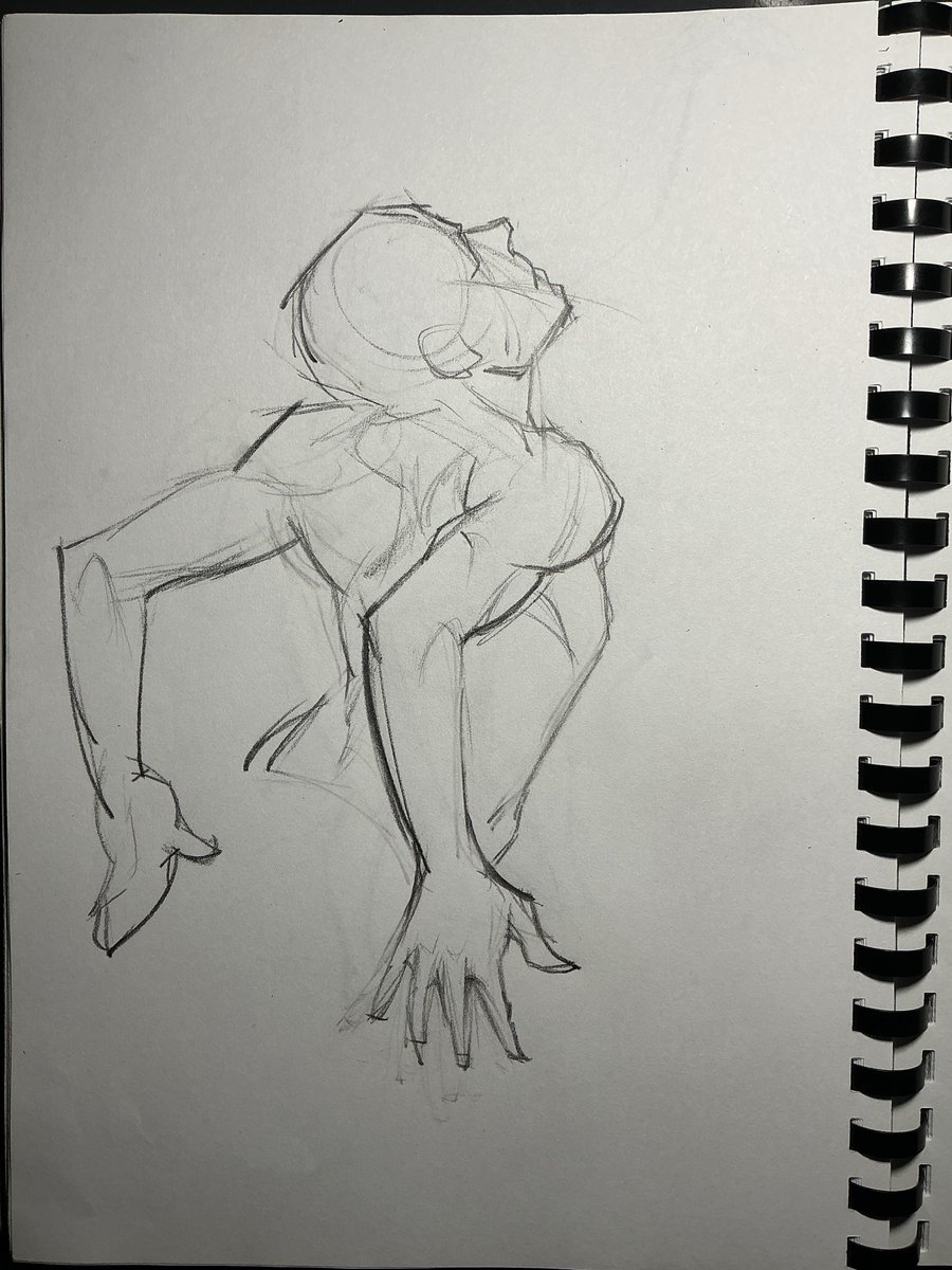 TheForceArtist's tweet image. Day 112 of 360 daily sketching 
I did a quick anatomy study today, I made sure I was not rigid with my lines

#sketch #figure #sketchbook #sketcheveryday #sketchaday
