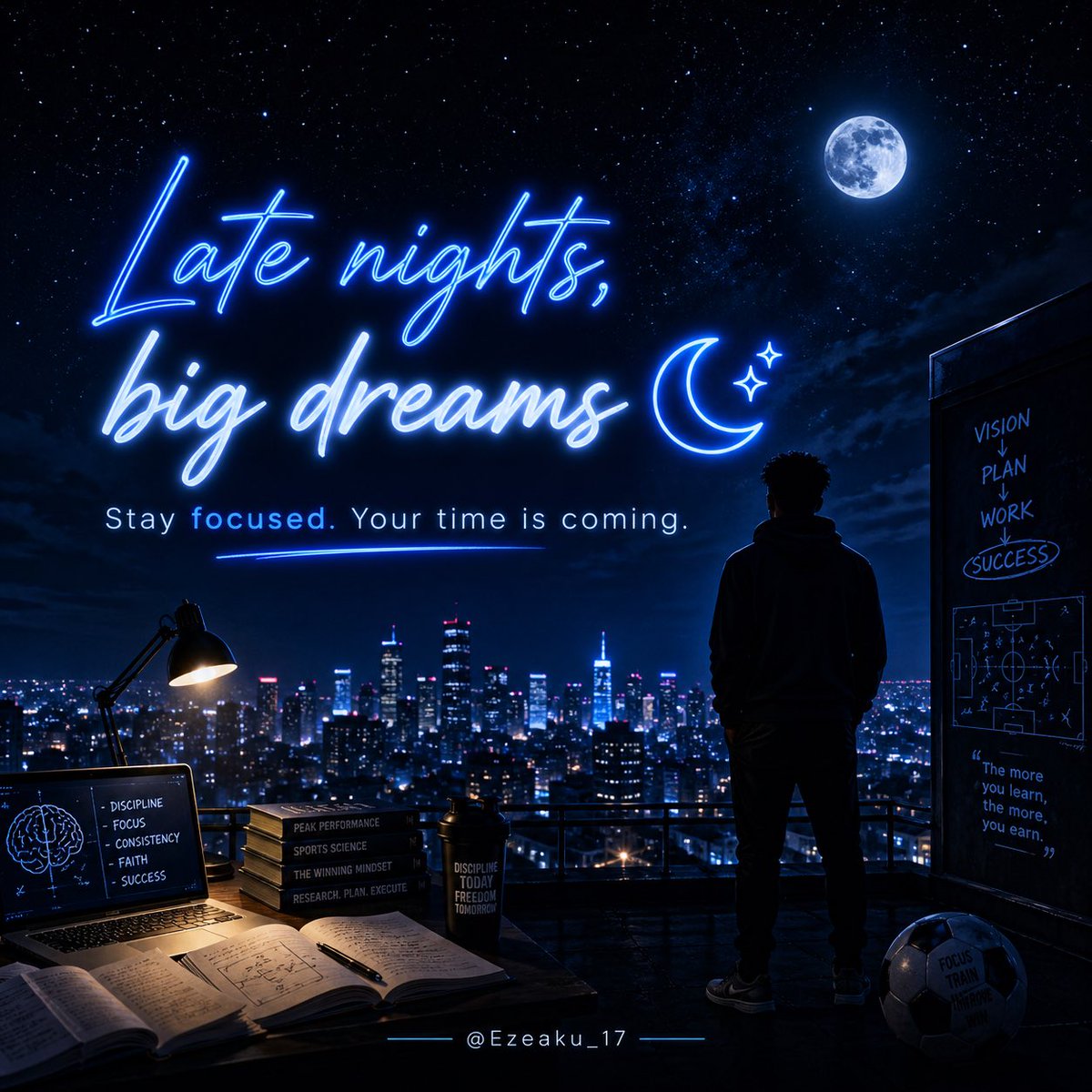Ezeaku_17's tweet image. Late nights, big dreams, and silent prayers. 🌙✨
Stay focused, stay patient… your time is coming.

#GoodNight #StayHungry #KeepGoing