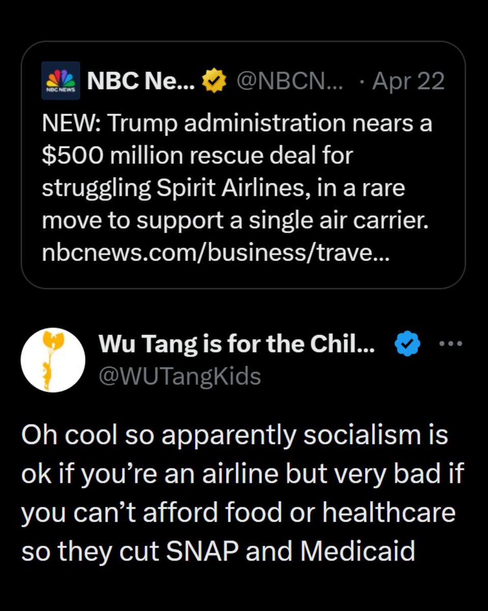 JamesTate121's tweet photo. Socialism for the rich and rugged capitalism for the rest. https://t.co/Tw98uRq0F6