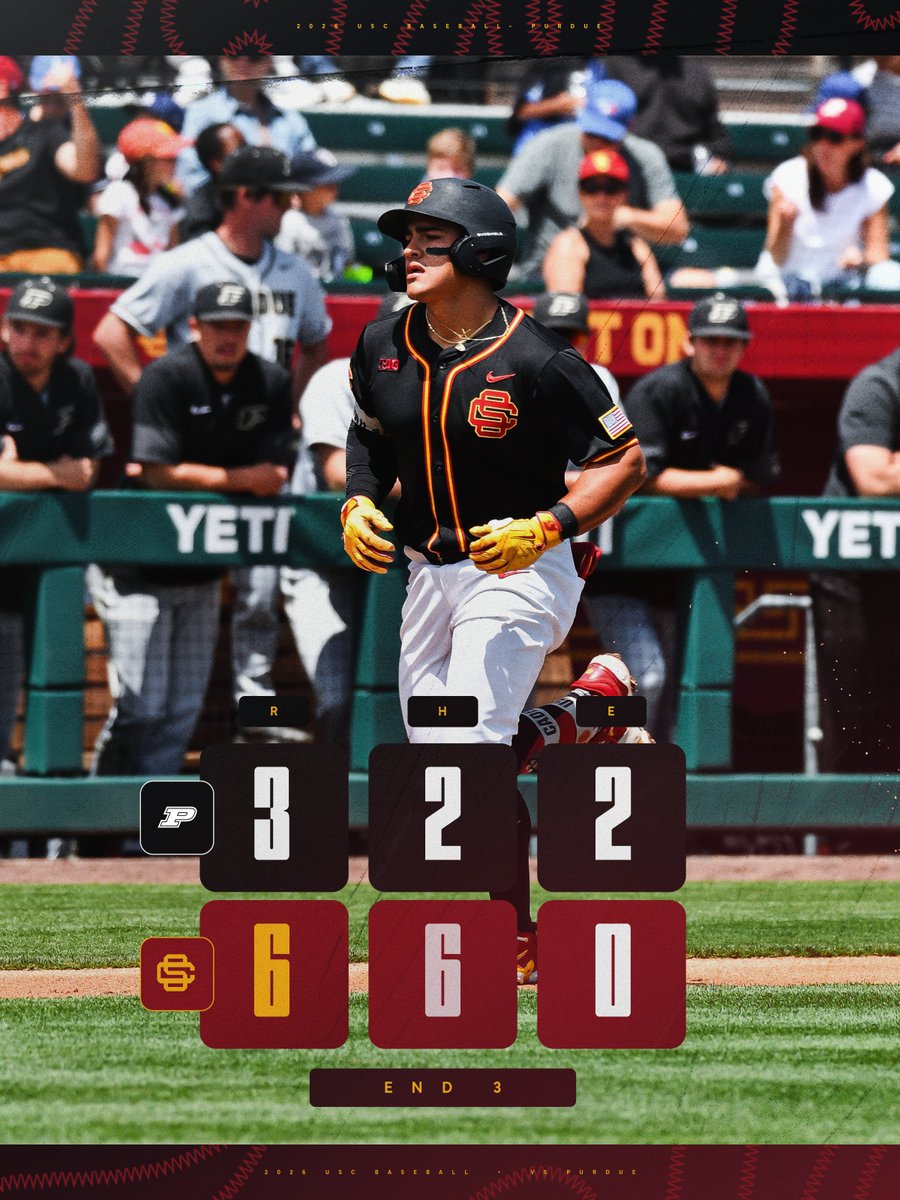 USC_Baseball's tweet image. End 3 | Let's keep it rolling ✌️

USC 6, PURDUE 3

📺bigtenplus.com/en-int/livestr…
📊usctrojans.com/sidearmstats/b…

#FightOn x #GameDay