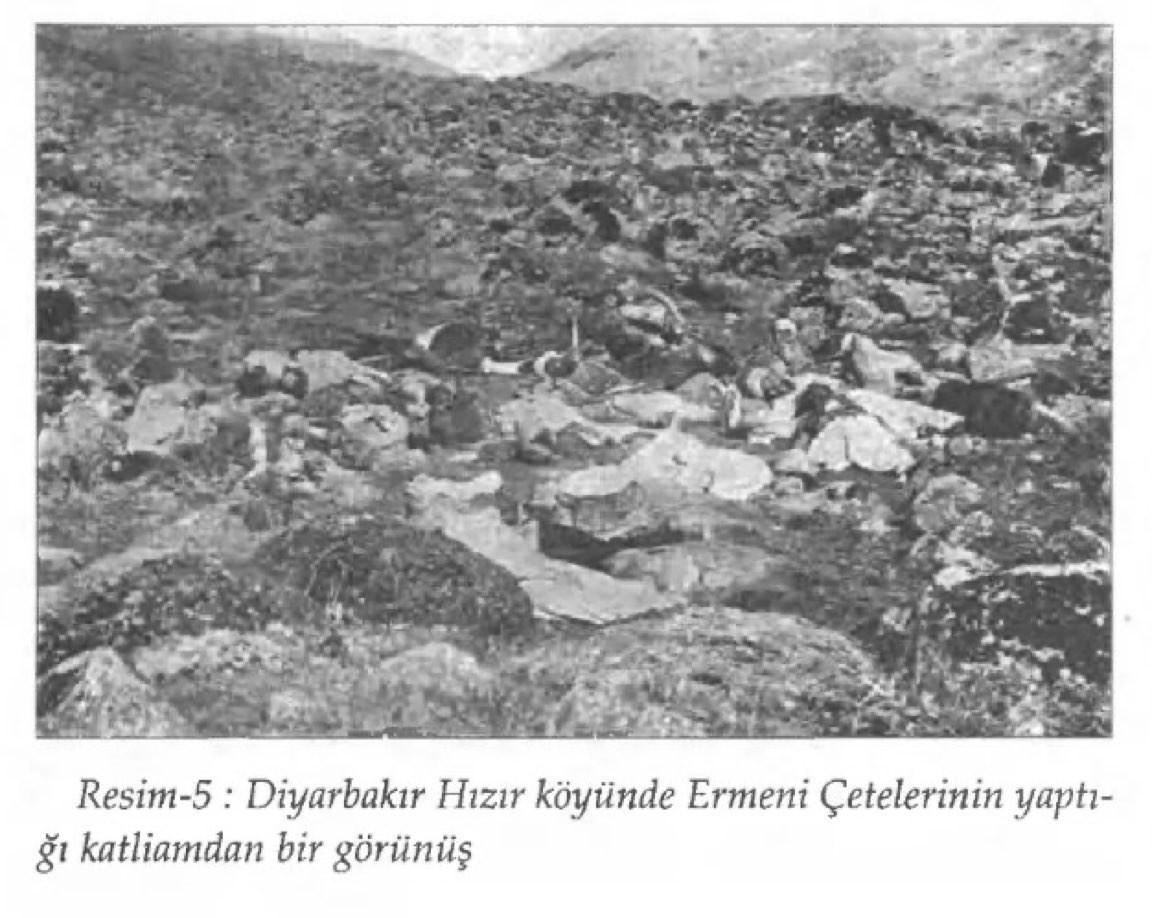 iyiphaber's tweet photo. Diyarbakır Hızır köyünde Ermeni çetelerinin yaptığı katliamdan bir görünüş..
#1915ArmenianLies https://t.co/m4Zn22yjLd