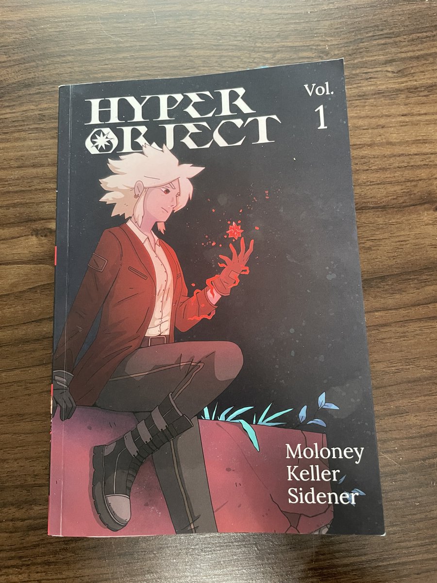 HTexle's tweet photo. I forgot to add Hyper Object in my Rewind haul, because it was on my nightstand. I'm already halfway through! It's a fast fantasy read involving magic, mining, and a plucky MC. It takes place in an underground mining city, which is really intriguing and keeps me turning the page. https://t.co/InV6Lq9nWL