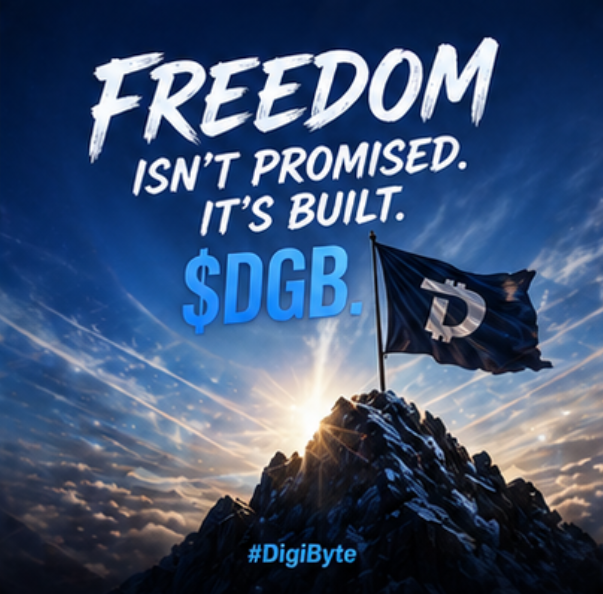 Freedom is not promised.
It’s built.
$DGB.
#DigiByte