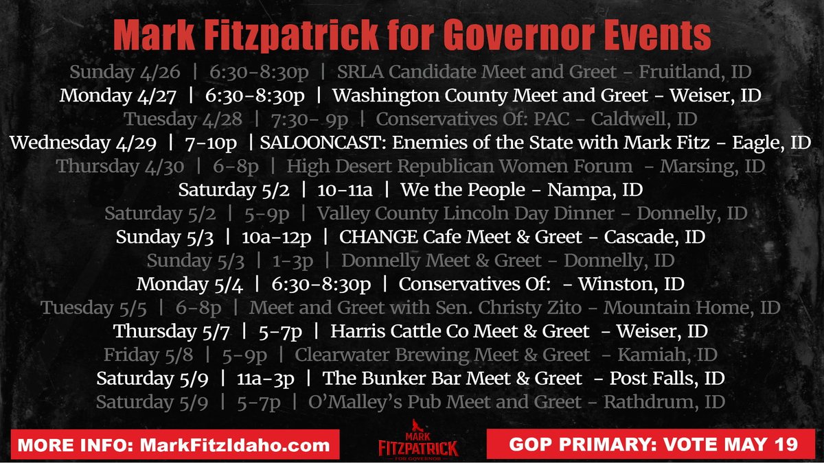 Mark Fitzpatrick 4 Idaho Governor 🇺🇸 tweet media