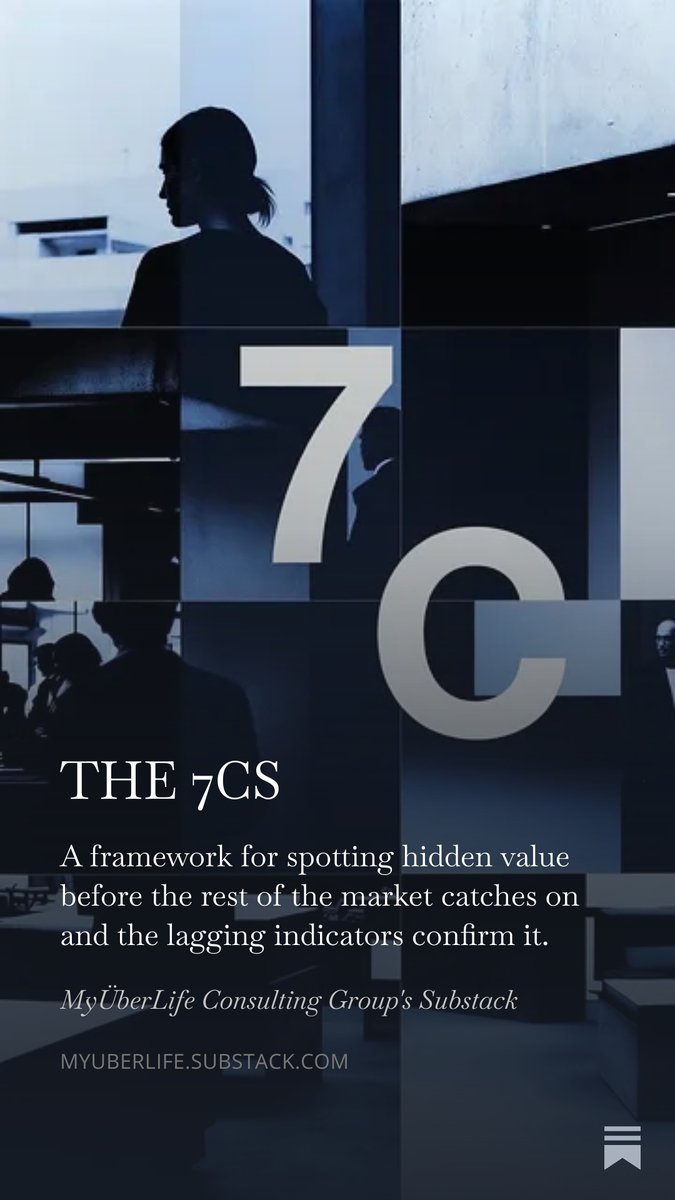 A “C” for every day of the week.

If you’re building or maintaining a community, managing a retail or hospitality business, or working on a real estate project, you’ll want to read this.

Full essay here: open.substack.com/pub/myuberlife…