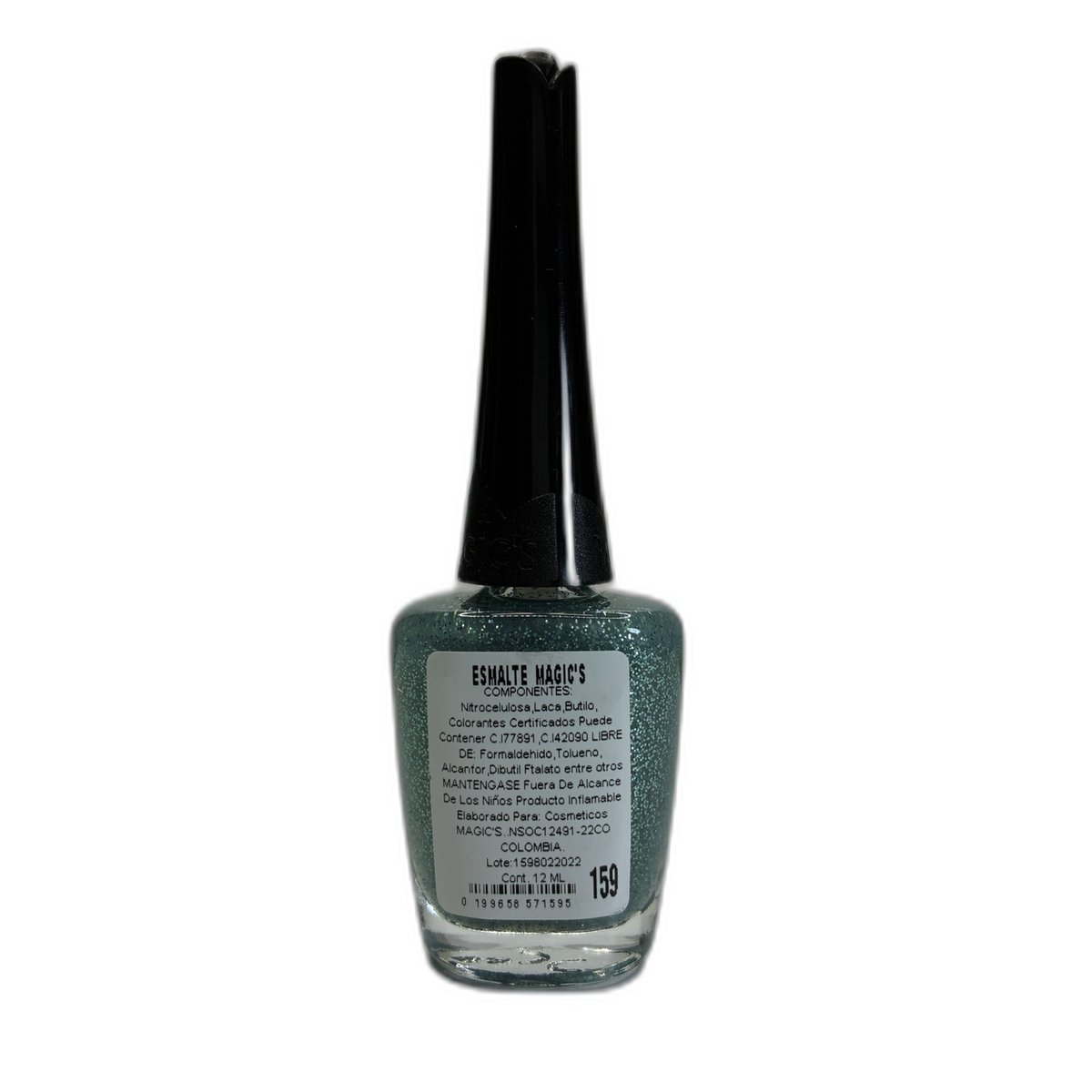 Esmalte Tradicional 159 Transparente Escarchado Verde | Magic's