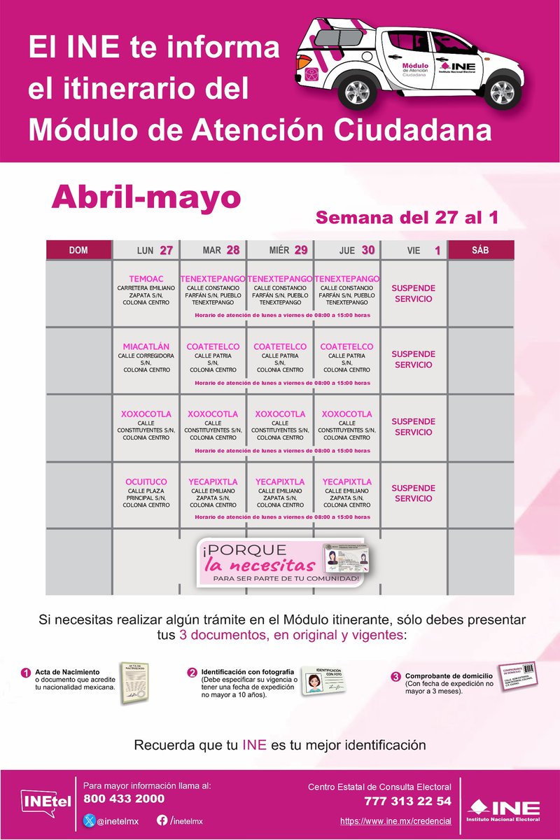INE MORELOS tweet media