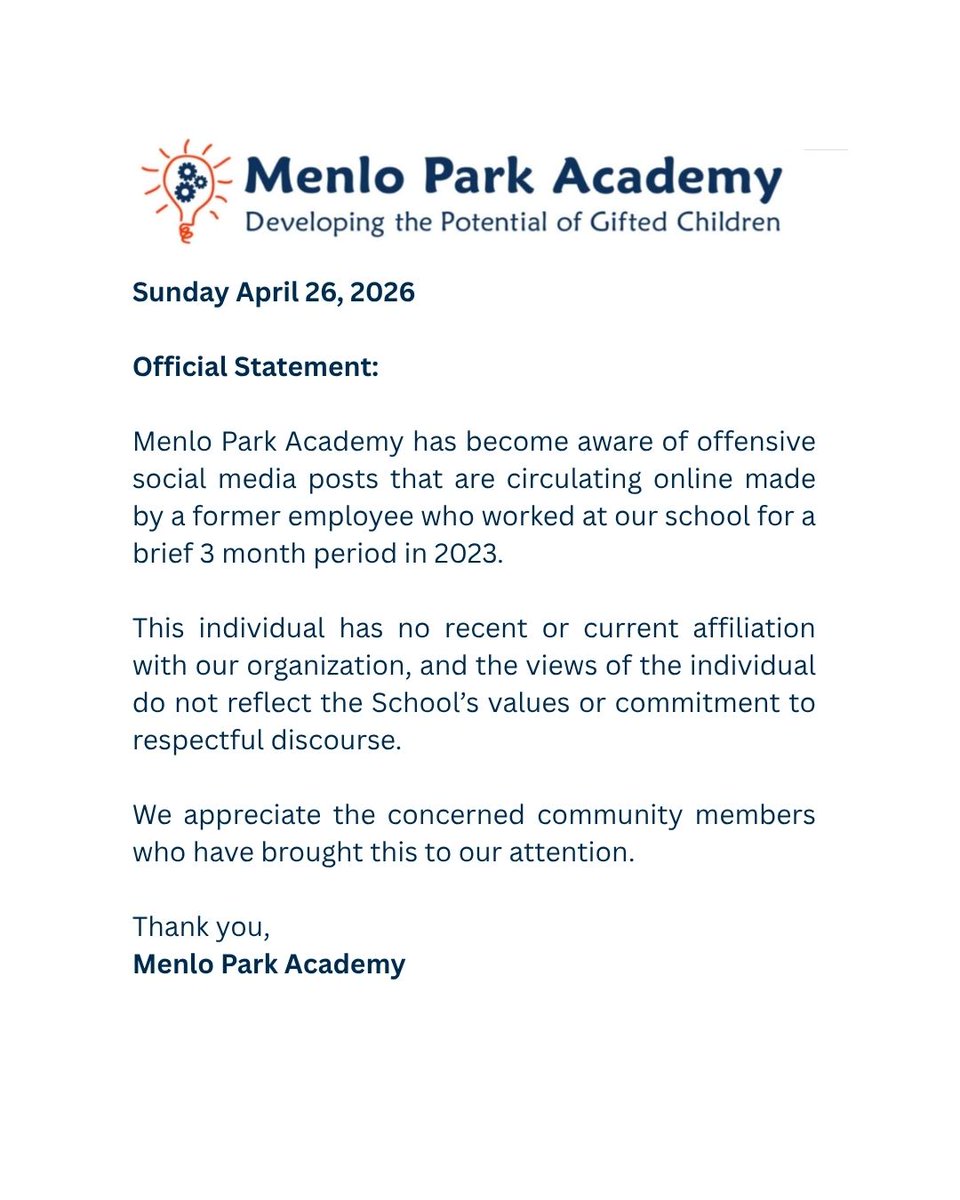 Menlo Park Academy tweet media