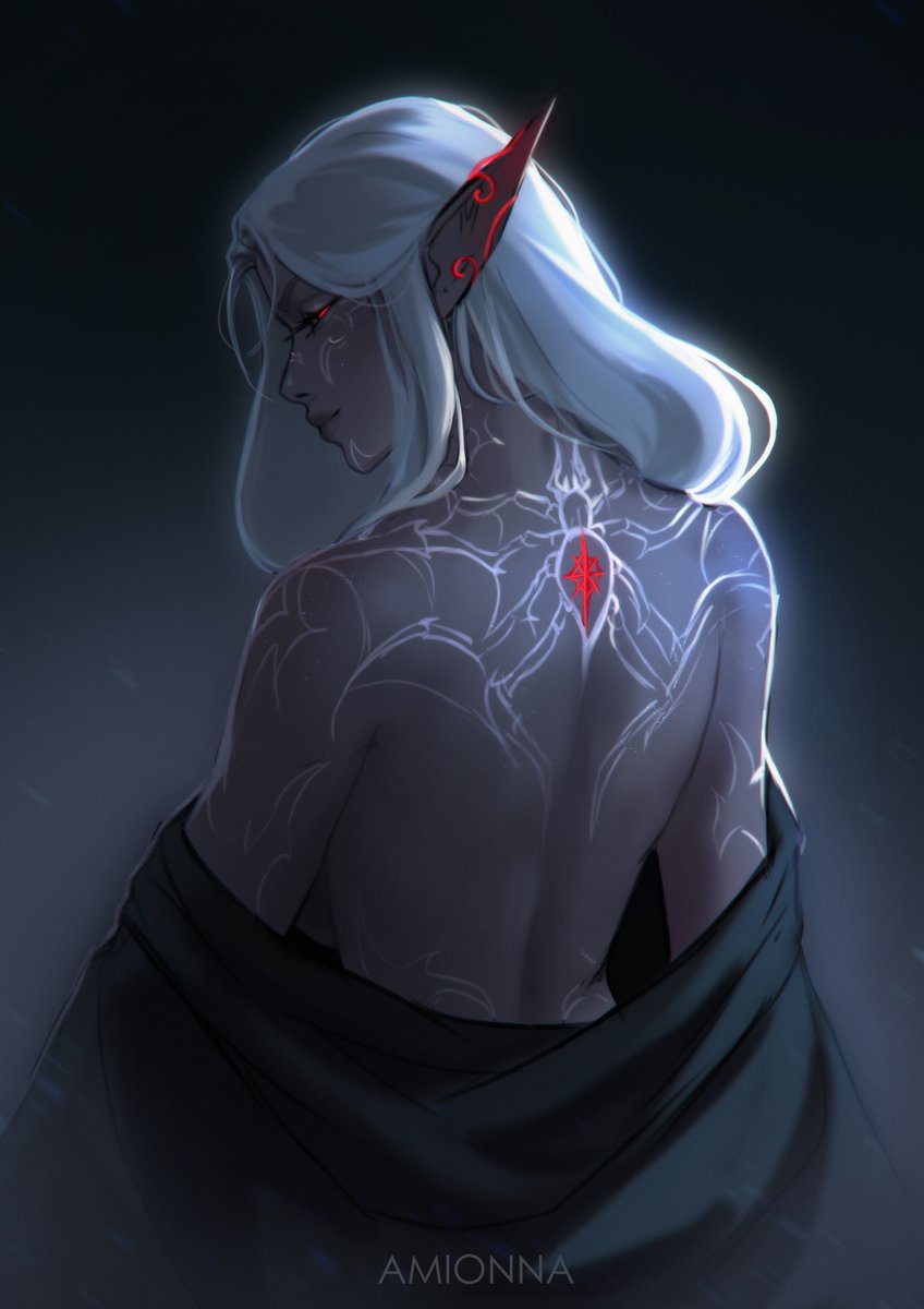 Ami_onna's tweet image. My OC Vasiira Kenafin with her new tattoo
🖤

#DnD #Sketch #Drow