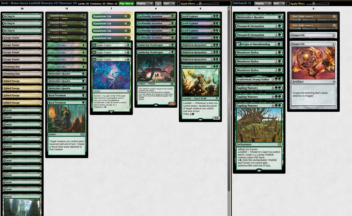TMutz93's tweet photo. 17 Place in my first MTGO Standard Tournament with Mono Green Landfall =)
mega happy with my result !
0:2 Izzet Prowess
2:0 Spell Elementals
1:2 Selesnya Landfall
2:0 Dimir Midrange
1:0 Grixis Control
2:0 Azorius Momo
2:0 GB Midrange
2:0 GB Midrange
6:2
#ShowcaseChallenge
#MTG
#MTGO
#Standard
#Landfall
