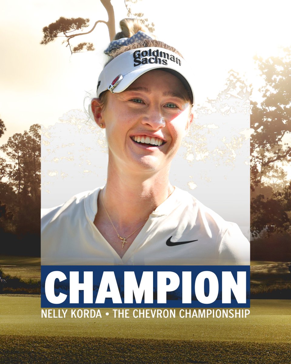 GolfChannel's tweet photo. MAJOR NELLY MASTERCLASS 🏆🇺🇸

Nelly Korda lifts off in Houston with her THIRD MAJOR title and second Chevron Championship! https://t.co/ZUYDHVHPbW