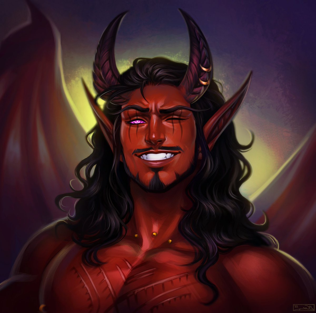ScottishMane's tweet photo. @NeonLaboratory Congrats on 7k I offer my demon boy! https://t.co/zwh0GrpaxM