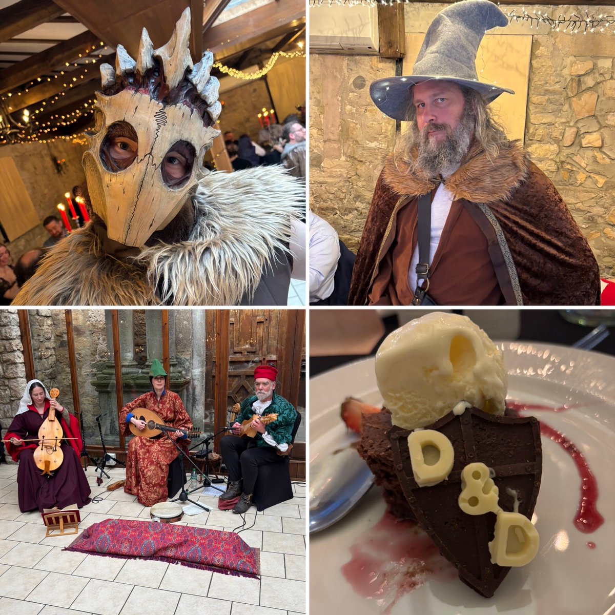 Mark_Meer's tweet image. 🏰 At the opening night banquet for Round 3 of @dndinacastle 2026 at @BWwalworth, with fellow Dungeon Masters @kellylynnedang  @ItsBethTheBard @GeekyPinup Edward Spence &amp;amp; Cam Rout!

💀 Lich Mask by @CFXunmasked 

#DnDInACastle #DnD #DungeonsAndDragons
