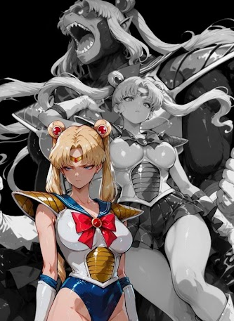 Fusión de Dragon Ball y Sailor Moon.