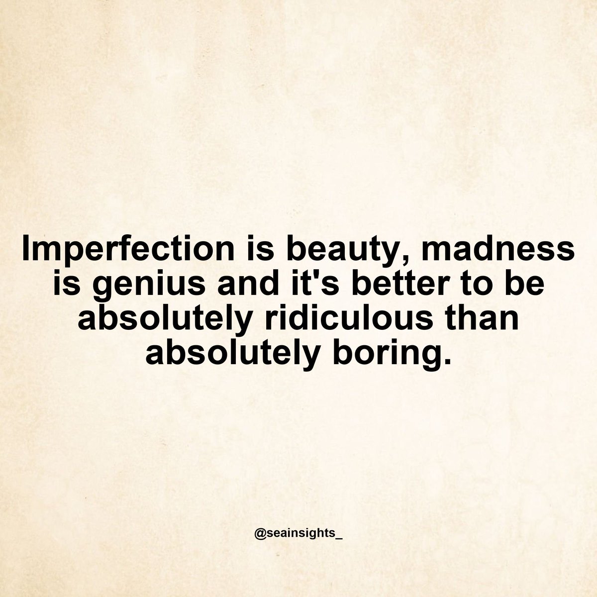seainsights_'s tweet image. Imperfection is beauty, madness is genius and it's better to be absolutely ridiculous than absolutely boring.
-Marilyn Monroe

#attributednosource #beyourself #inspirational #MarilynMonroe