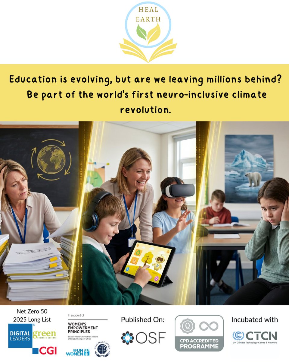 HealEarth_'s tweet image. Introducing Heal Earth: Be part of the world's first neuro-inclusive climate revolution. 
🔗 Learn more and partner with us: healearth.co 📧 info@healearth.co 

HealEarth #ClimateEducation #EdTech #InclusiveDesign #Sustainability