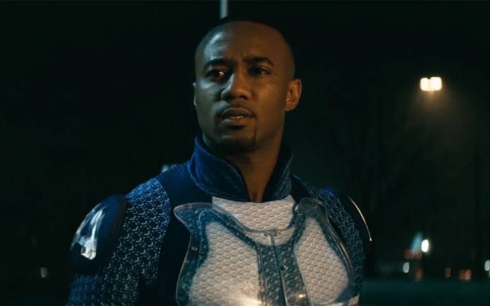 VegetaIV's tweet photo. A-Train from The Boys TV adaptation is exactly how you do a flawed Black character.

They can exist without controversy from the audience.

Because The Boys actually gives Reggie’s arc meaning, purpose, and respect. https://t.co/R71Zir9KTQ