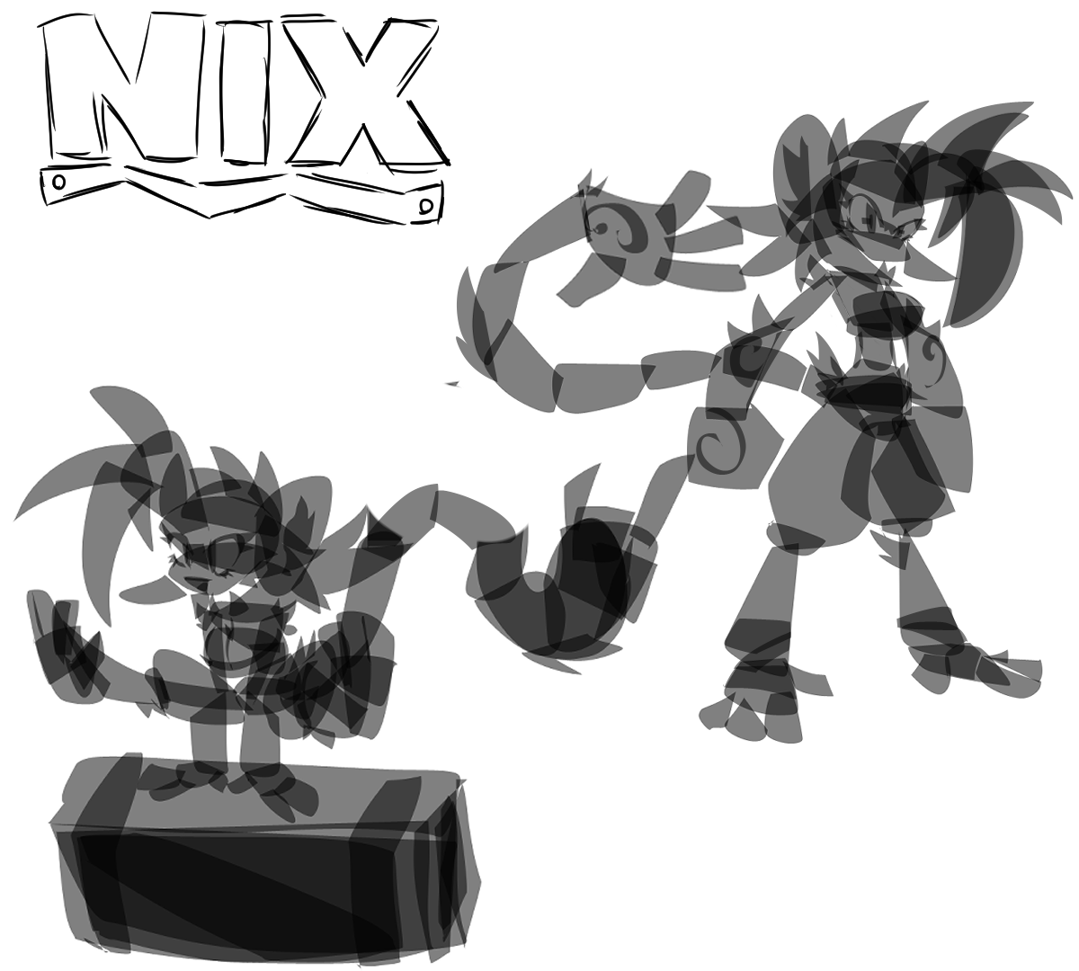 Nix_Mojo's tweet photo. First Attempt at using the lasso fill tool to sketch out Nix https://t.co/0oW3Htn0NL