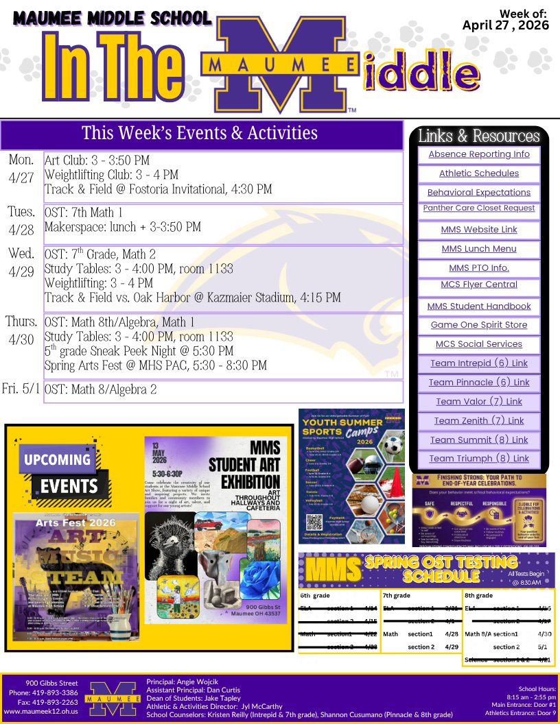 Maumee Middle School - Mrs. Wojcik tweet media