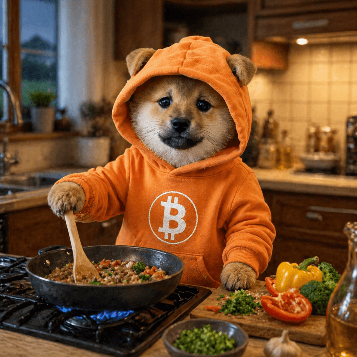$DOG cooks dinner